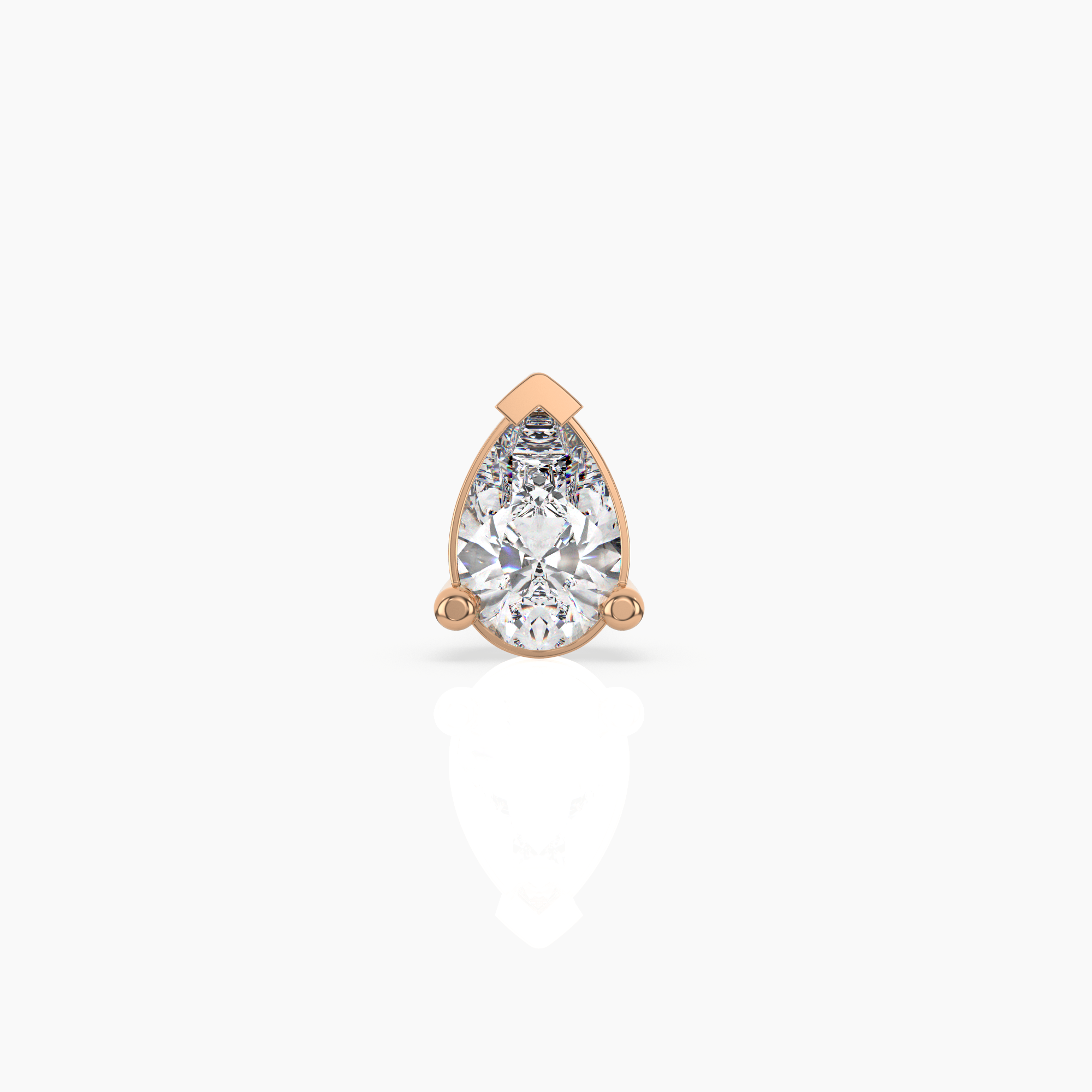 Pear Solitaire Lab-Grown Diamond Stud Earrings