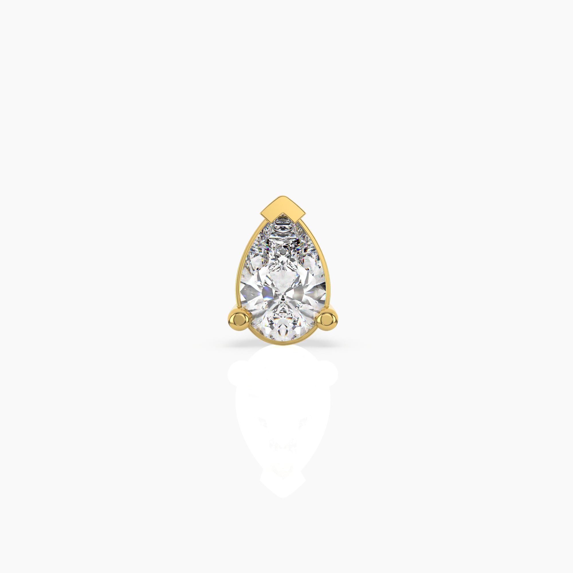 Pear Solitaire Lab-Grown Diamond Stud Earrings