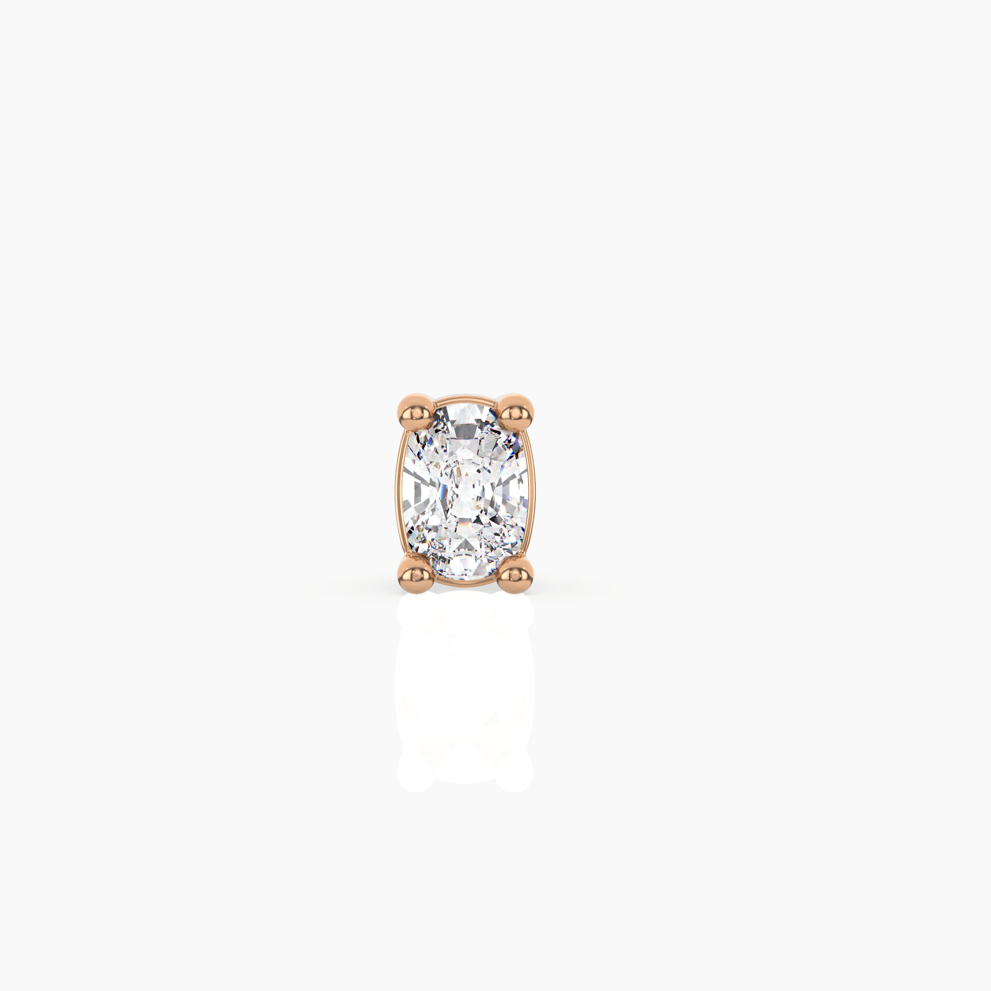 Cushion Solitaire Lab-Grown Diamond Stud Earrings