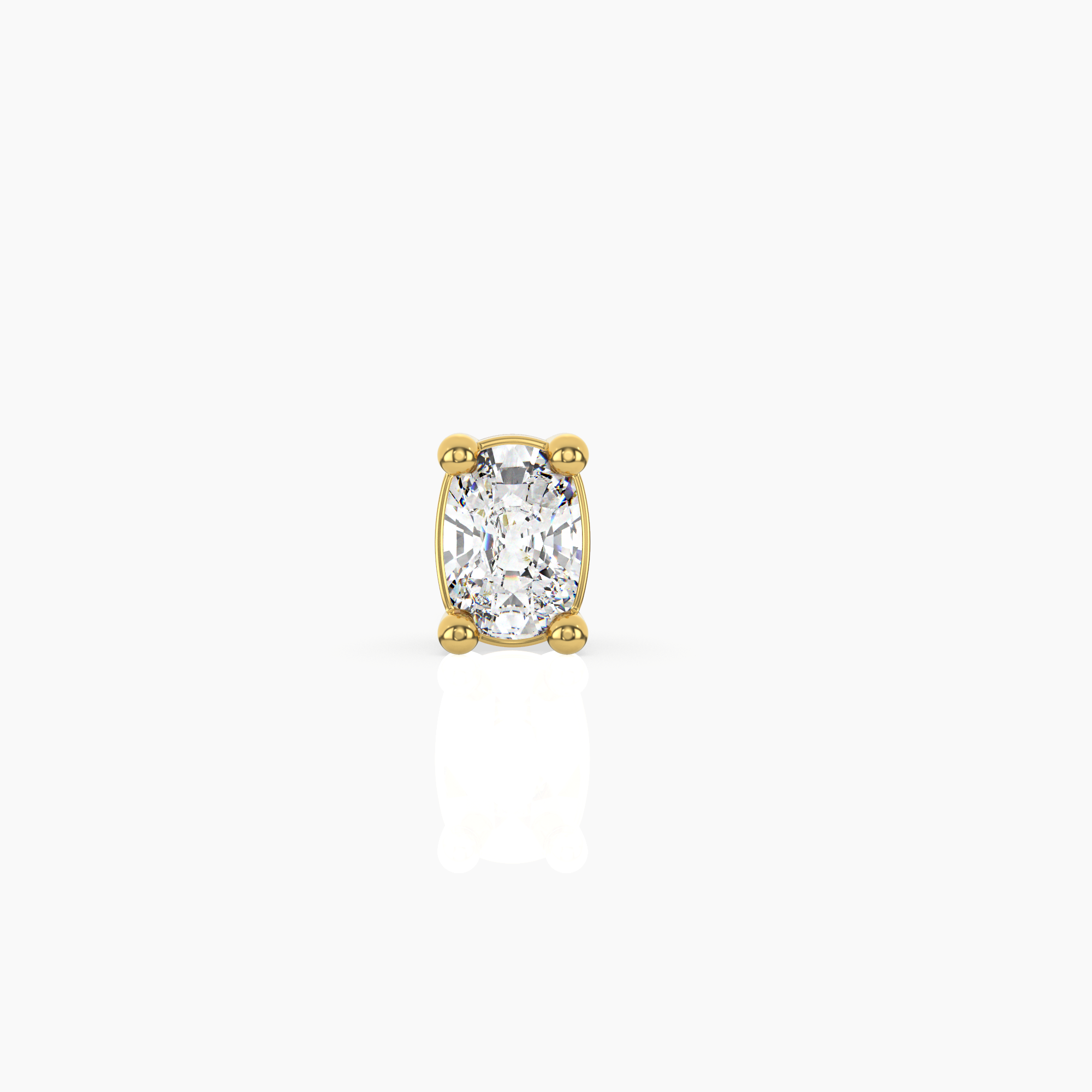 Cushion Solitaire Lab-Grown Diamond Stud Earrings