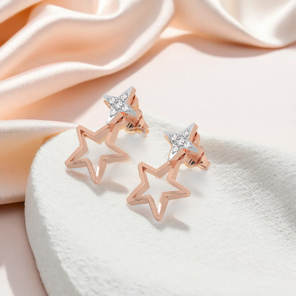Galaxy Charm Ear Jacket - Lab Grown Diamond Earrings