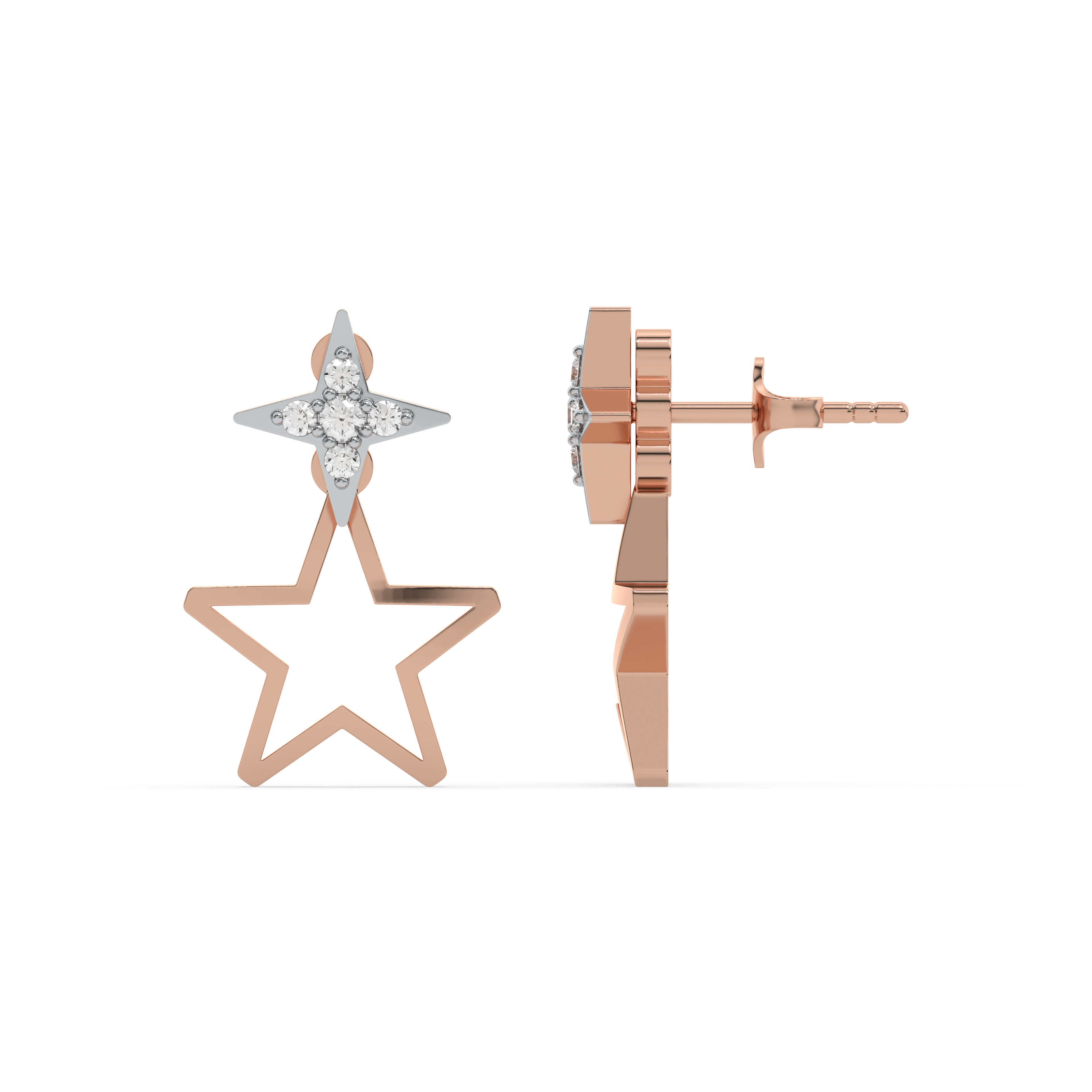 Galaxy Charm Ear Jacket - Lab Grown Diamond Earrings