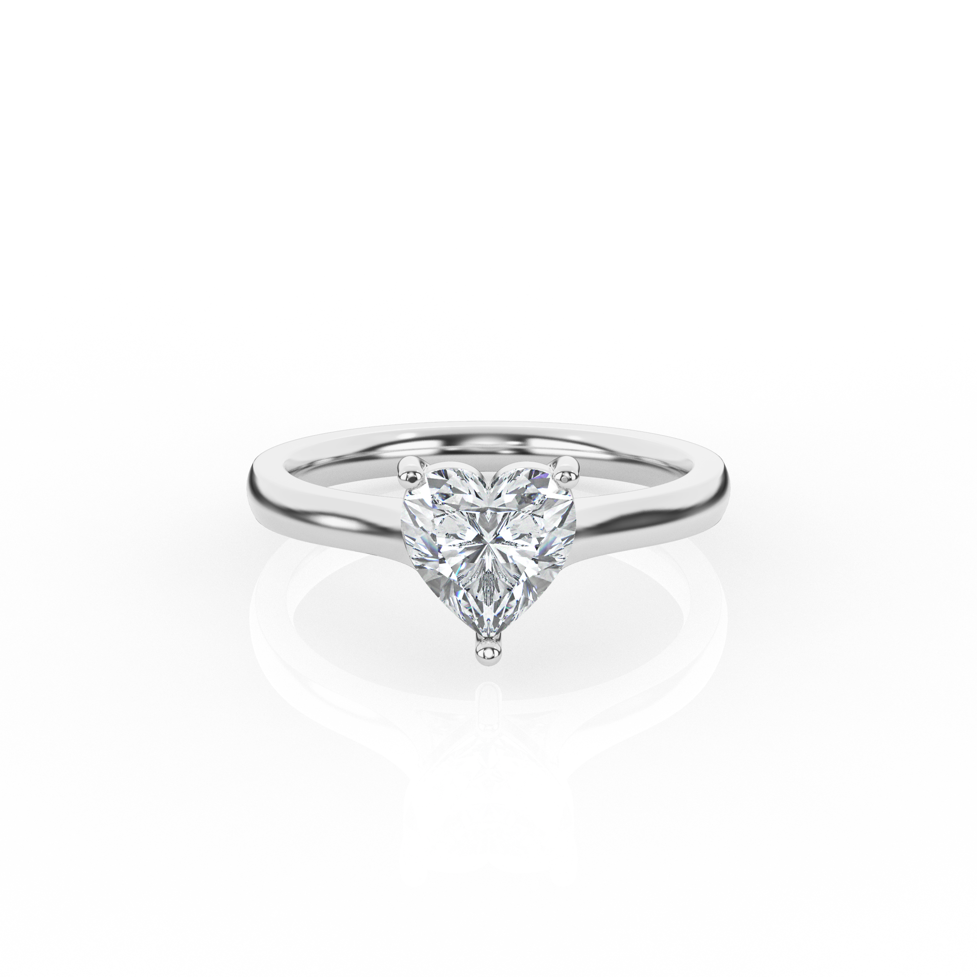 Heart Solitaire Lab-Grown Diamond Ring