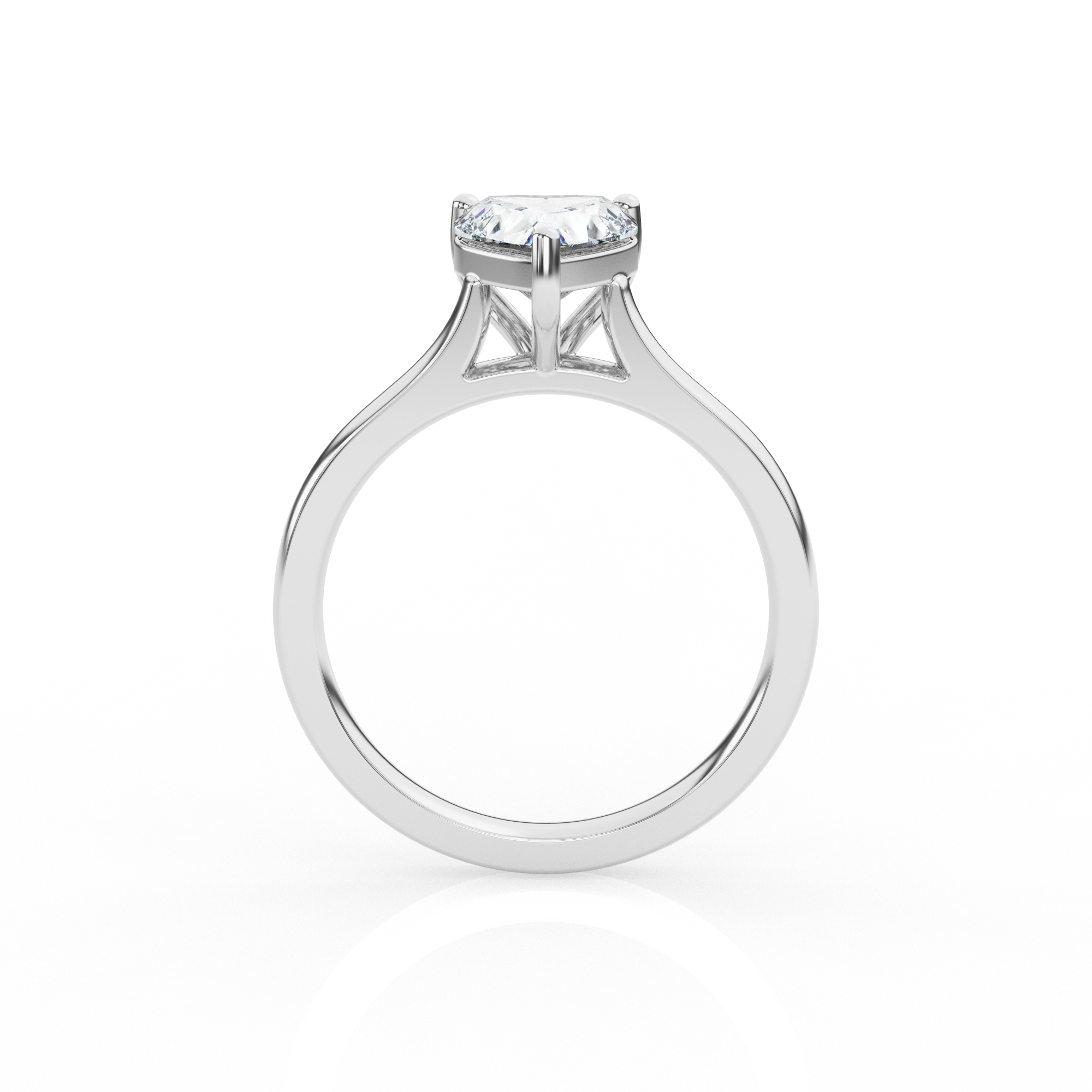 Heart Solitaire Lab-Grown Diamond Ring
