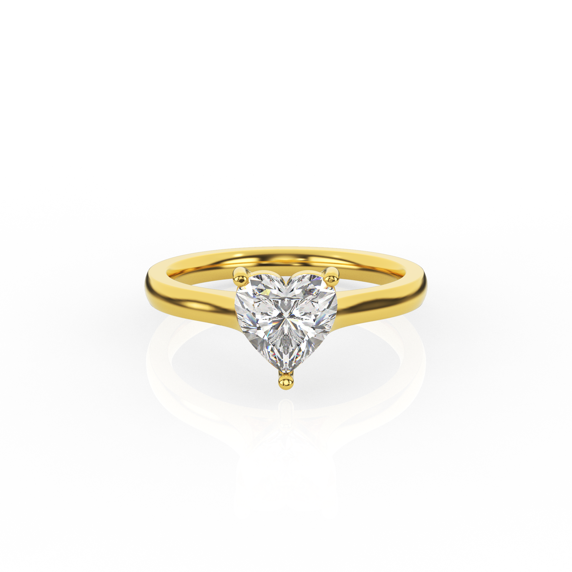 Heart Solitaire Lab-Grown Diamond Ring