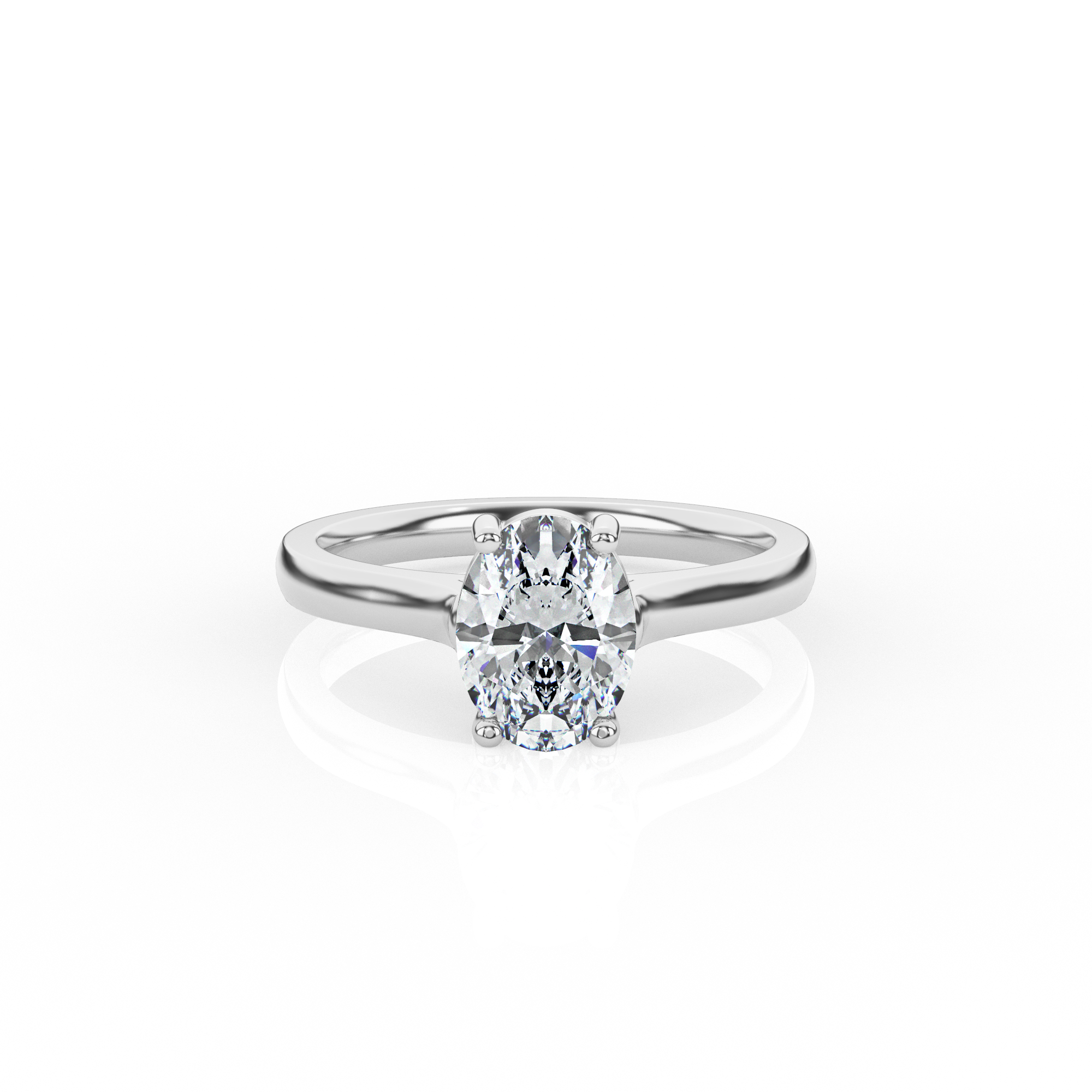 Oval Solitaire Lab-Grown Diamond Ring