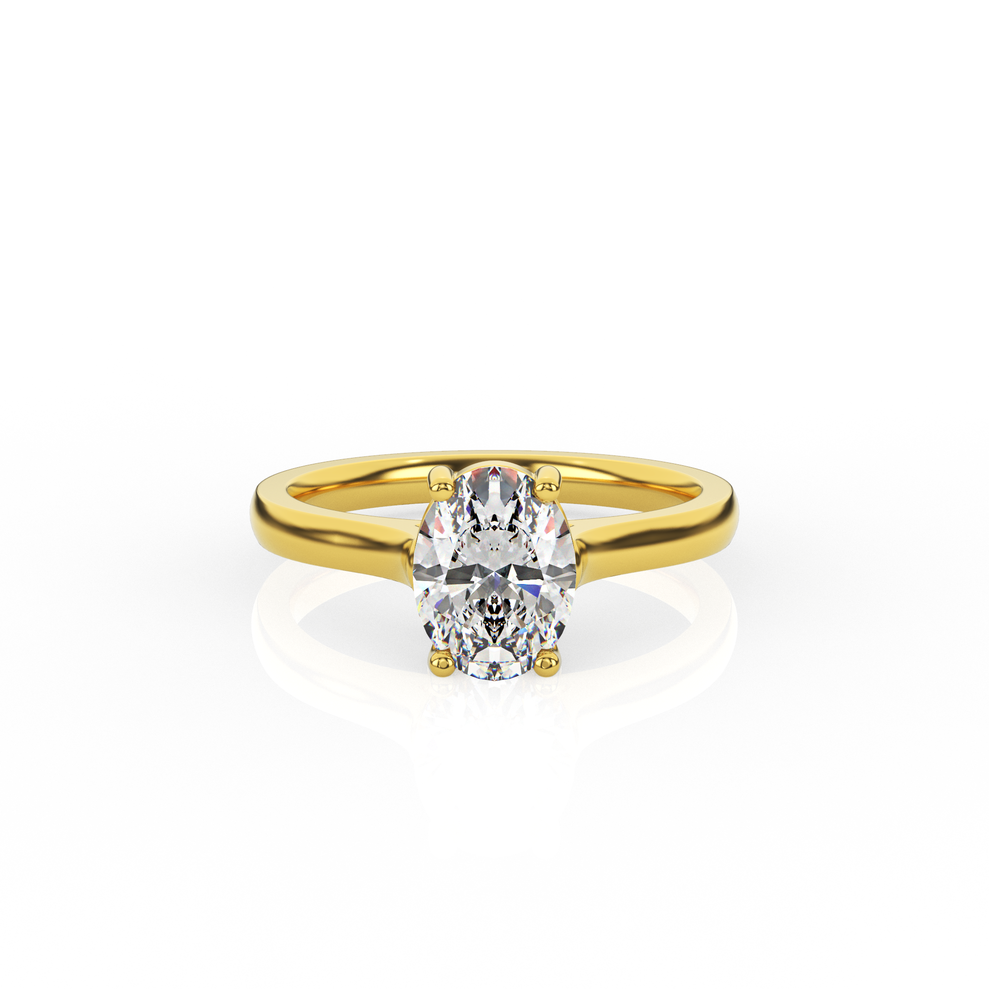 Oval Solitaire Lab-Grown Diamond Ring