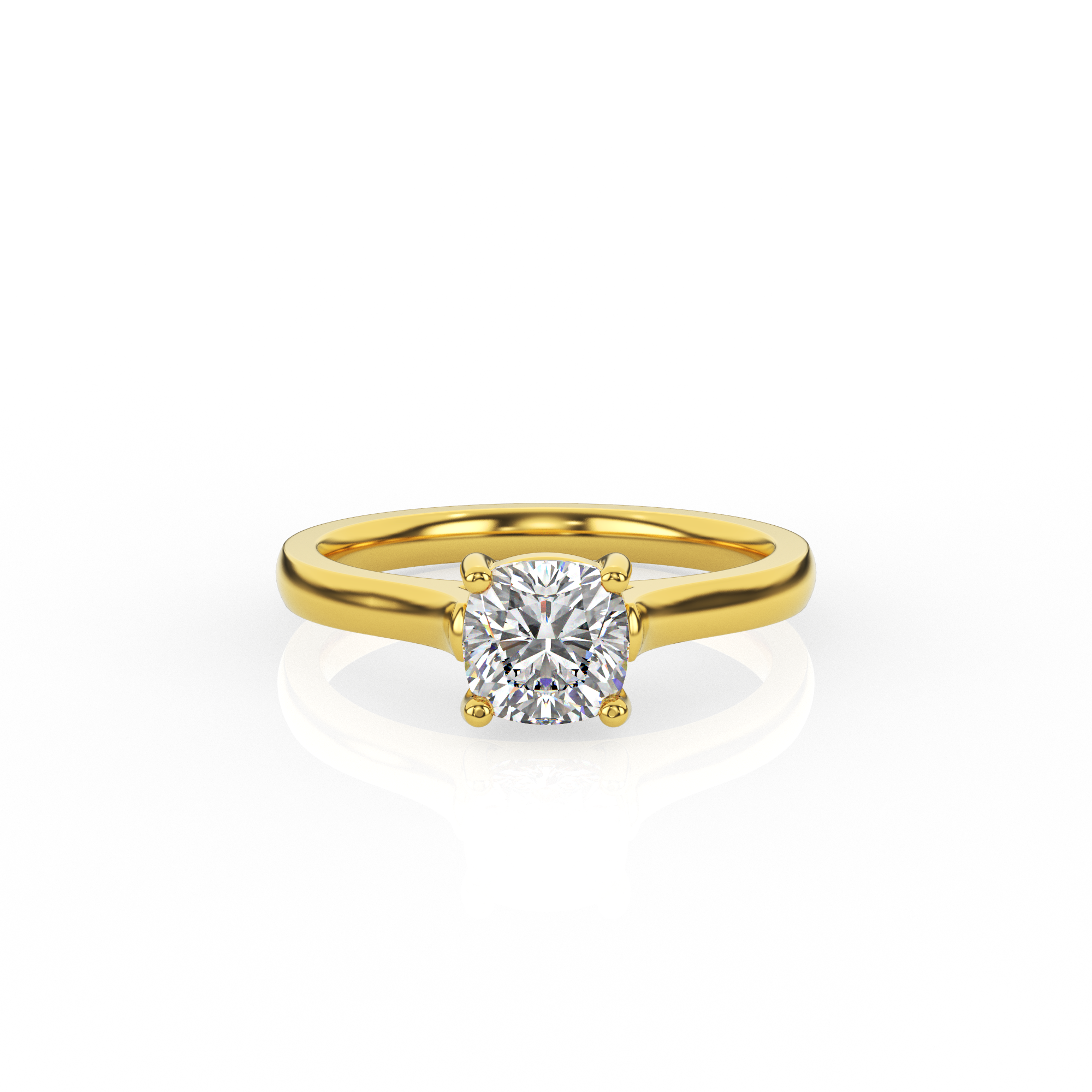 Cushion Solitaire Lab-Grown Diamond Ring