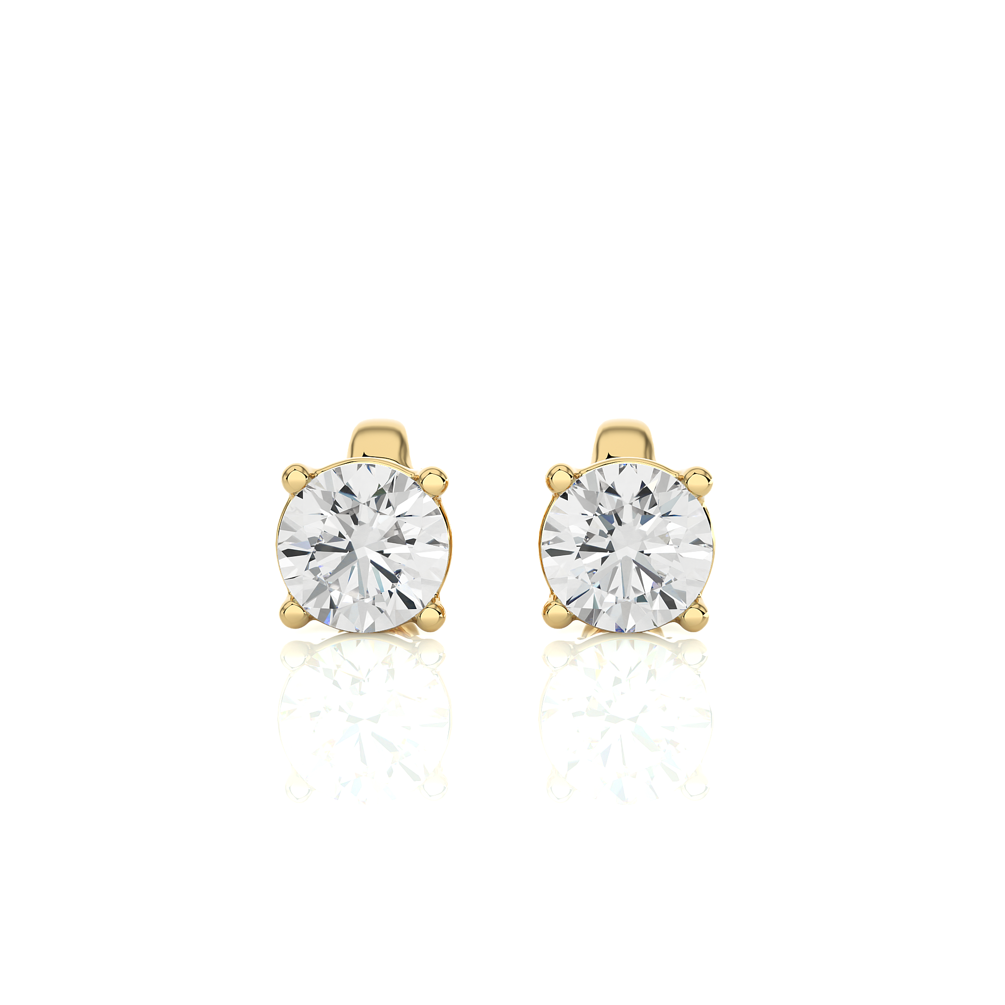 1.00 Carat Round Brilliant Lab Grown Diamond Stud Earrings