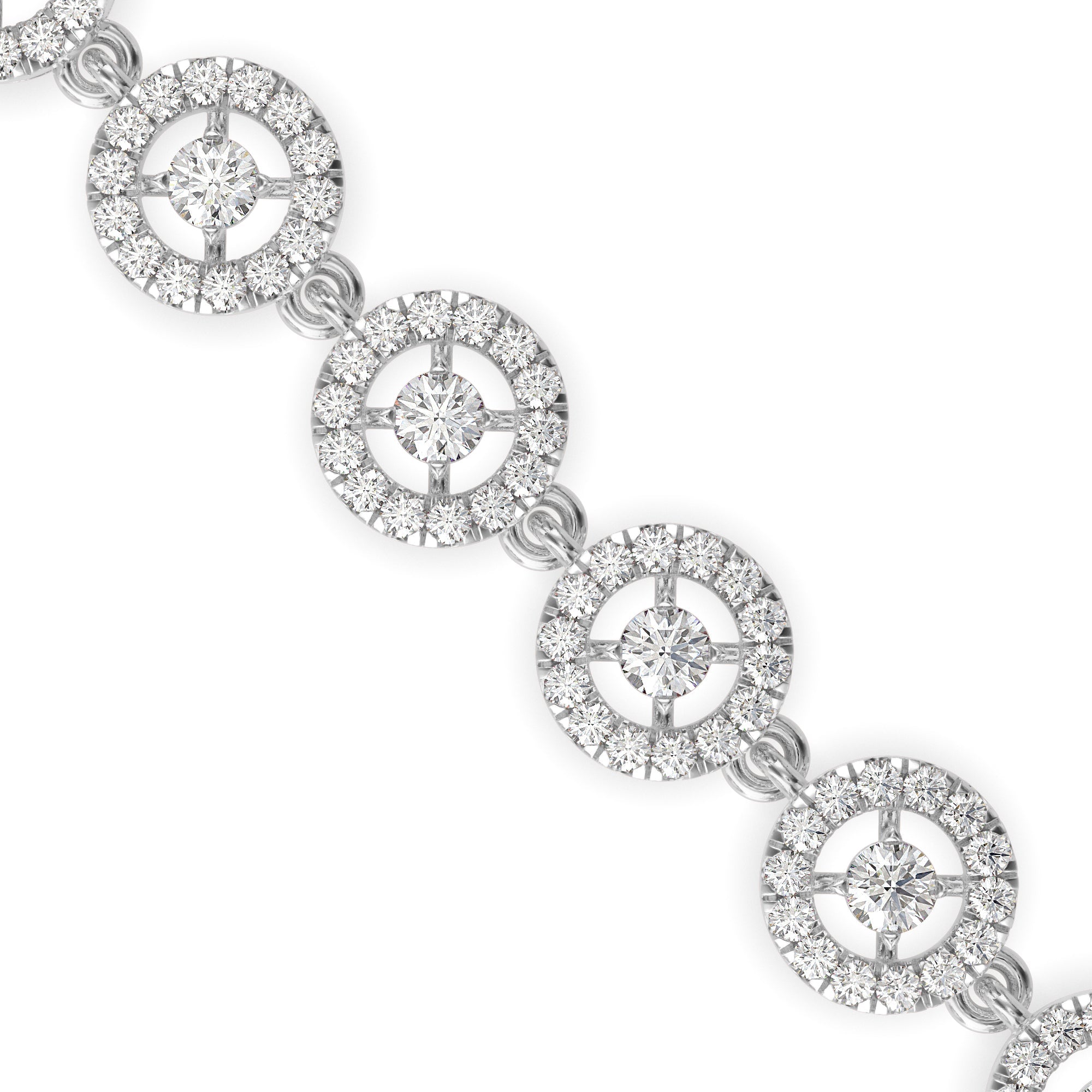Radiant Halo Diamond Bracelet