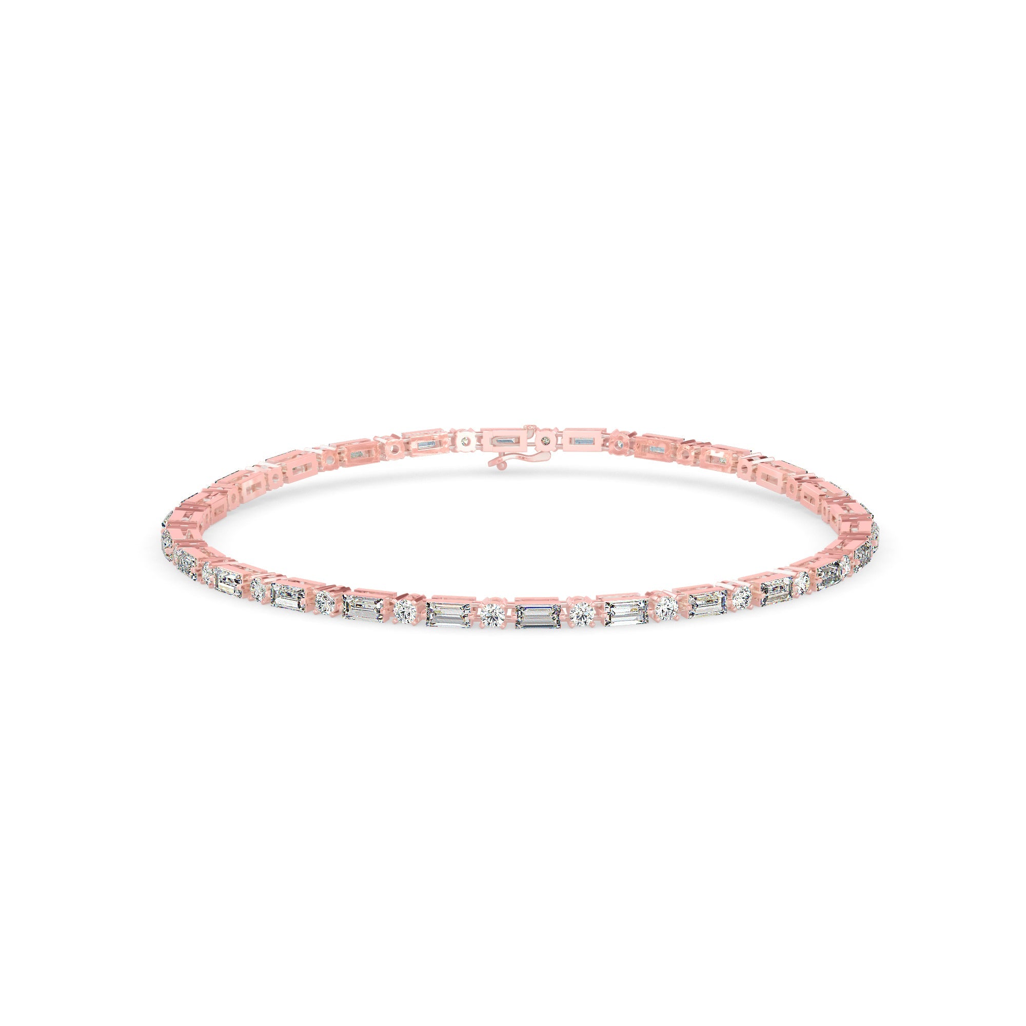 Sleek Alternating Diamond Bracelet