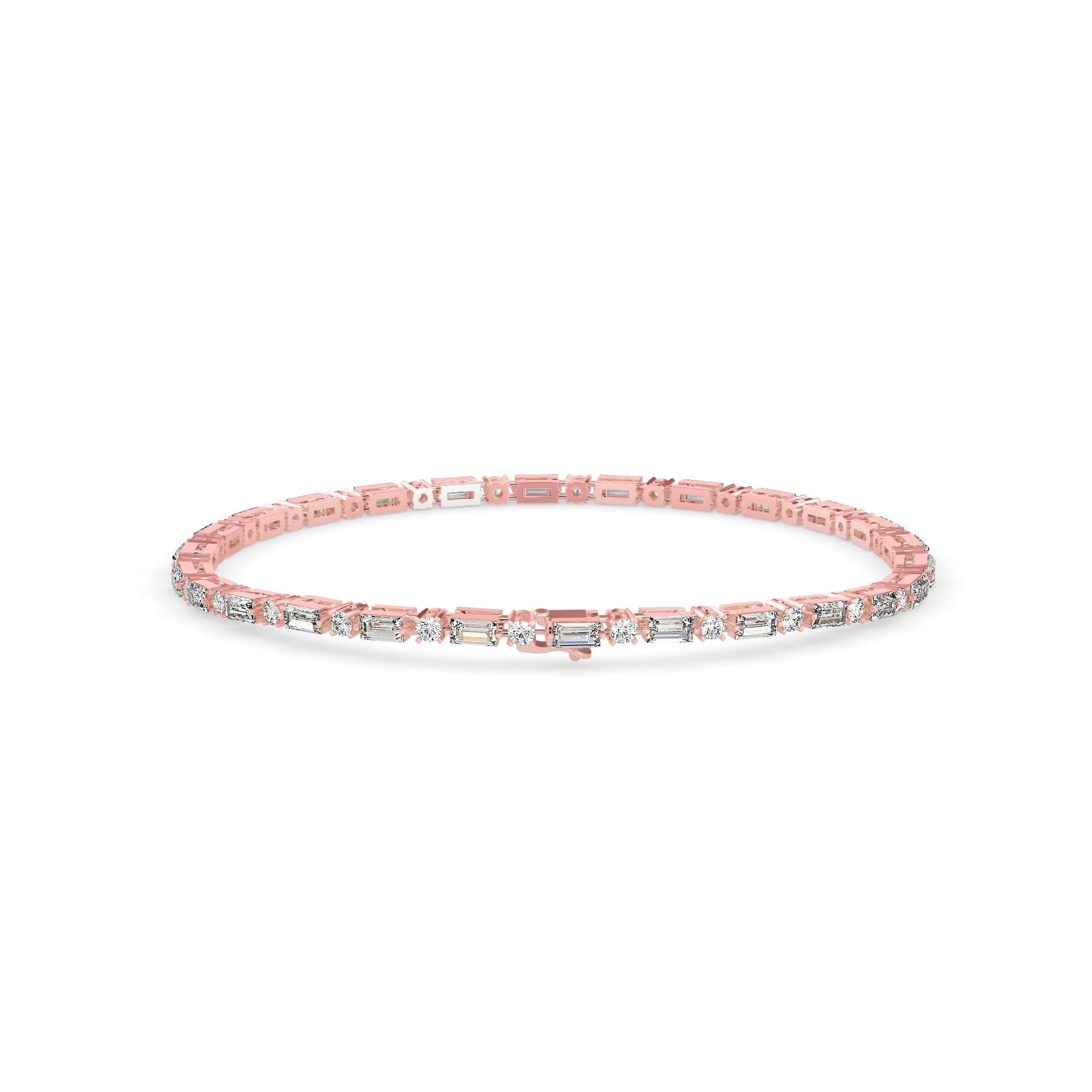 Sleek Alternating Diamond Bracelet