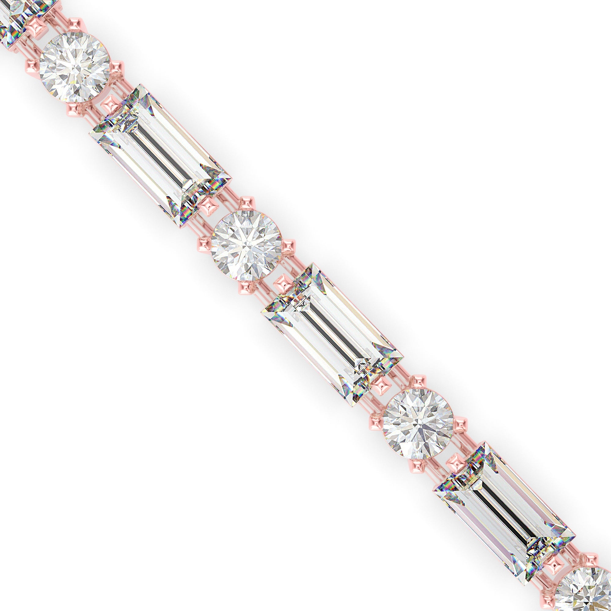 Sleek Alternating Diamond Bracelet