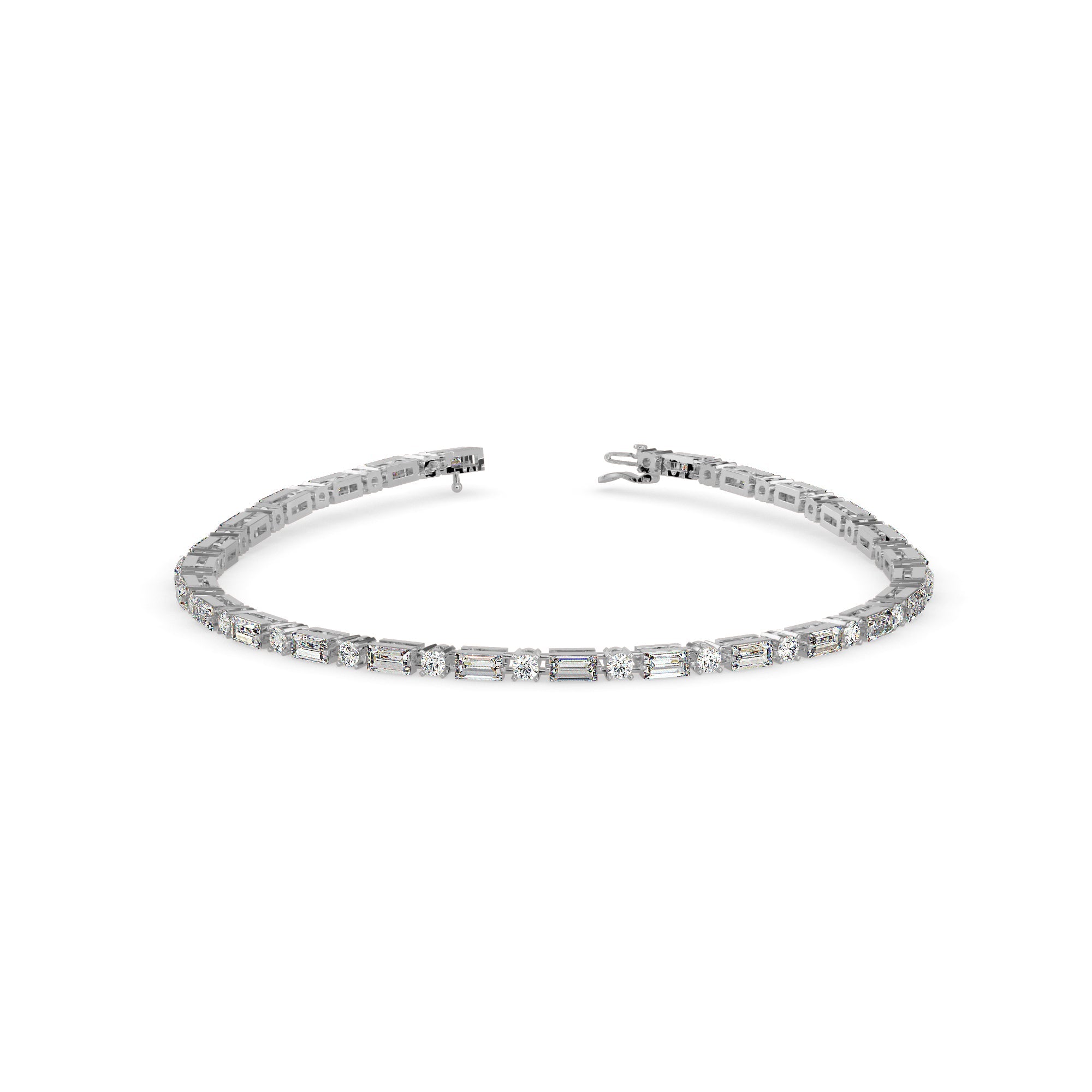 Sleek Alternating Diamond Bracelet