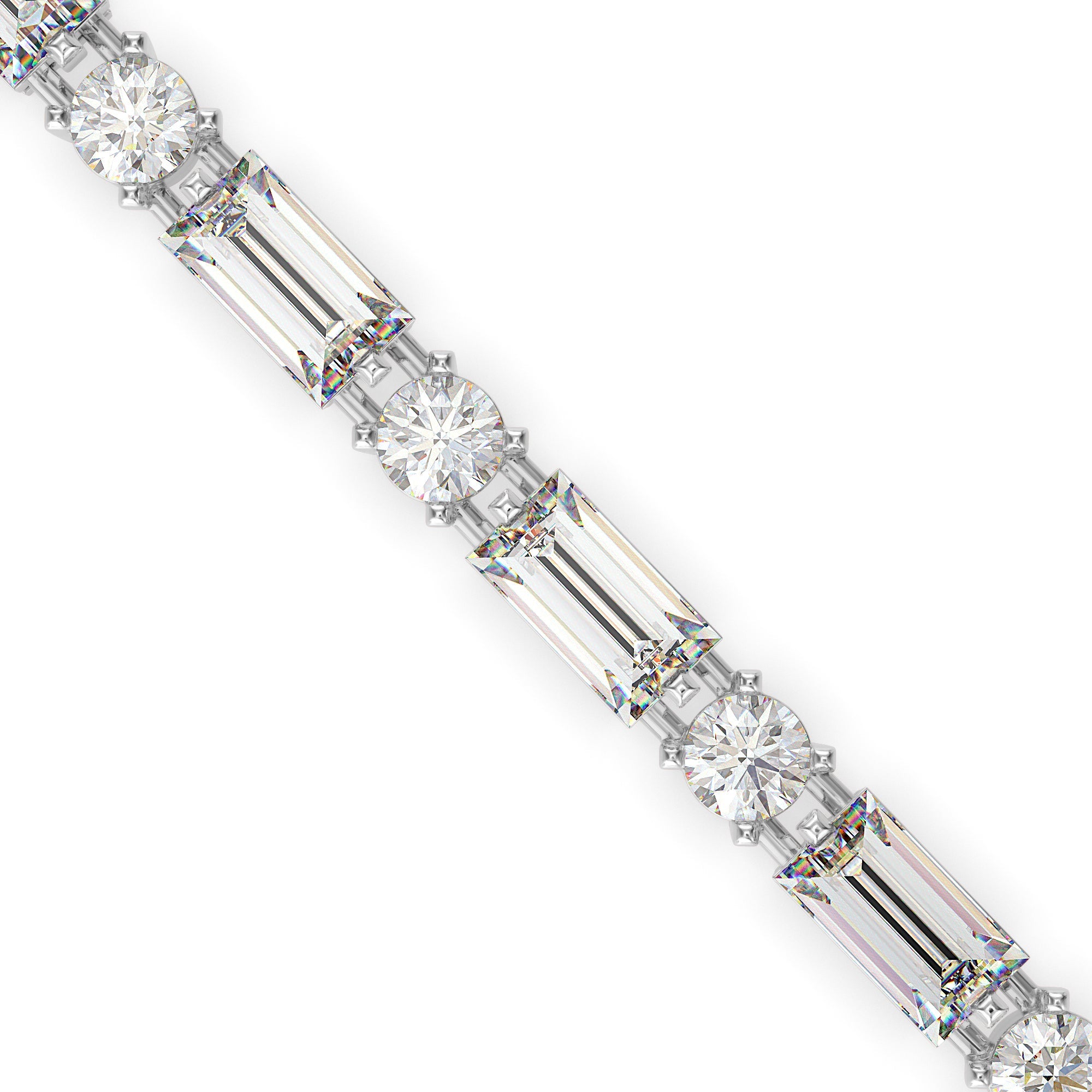 Sleek Alternating Diamond Bracelet