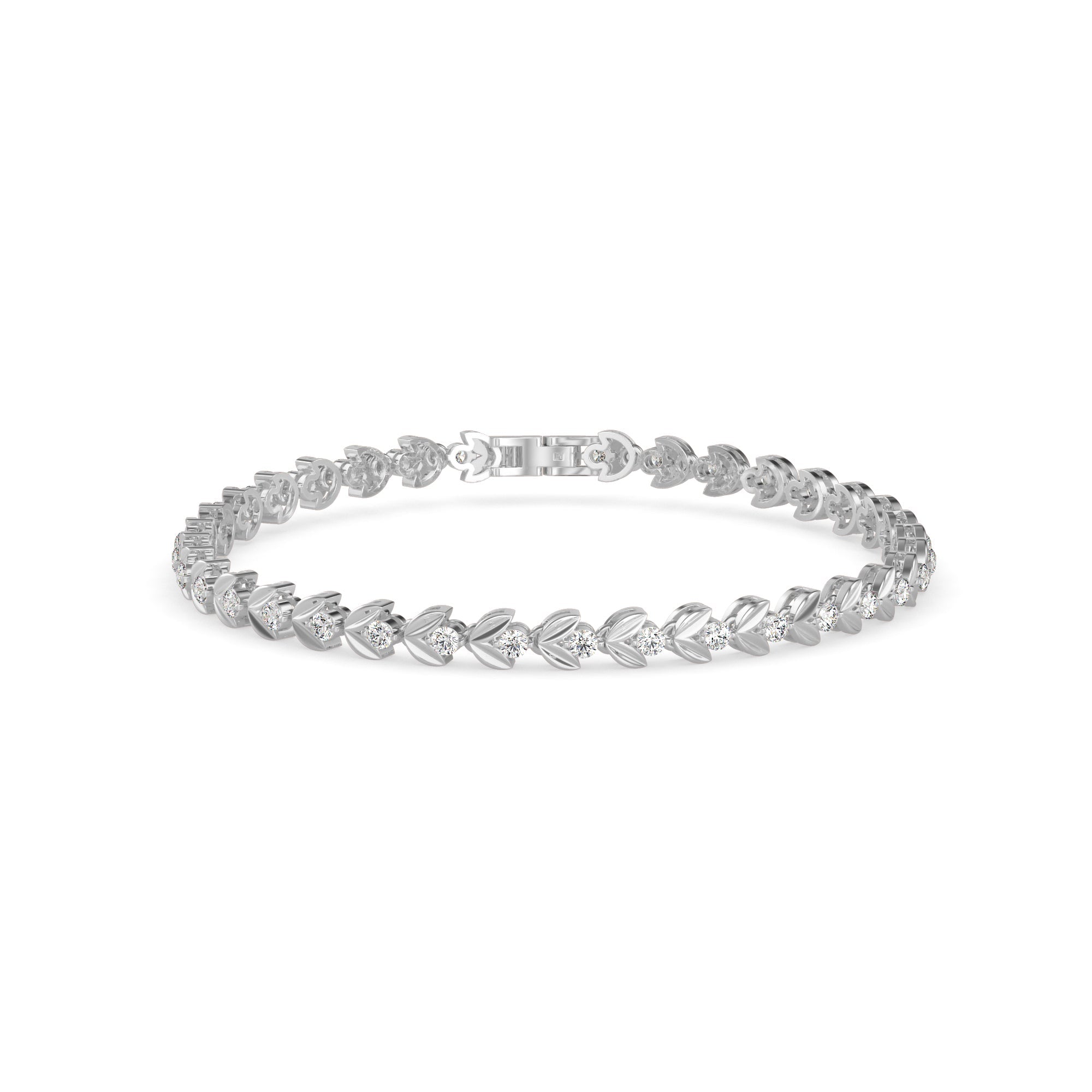 Stylish diamond bracelet with 1.61 ct round lab-grown diamonds in 11.14 gm of 18kt gold. Ethical jewellery for the modern, sophisticated woman.