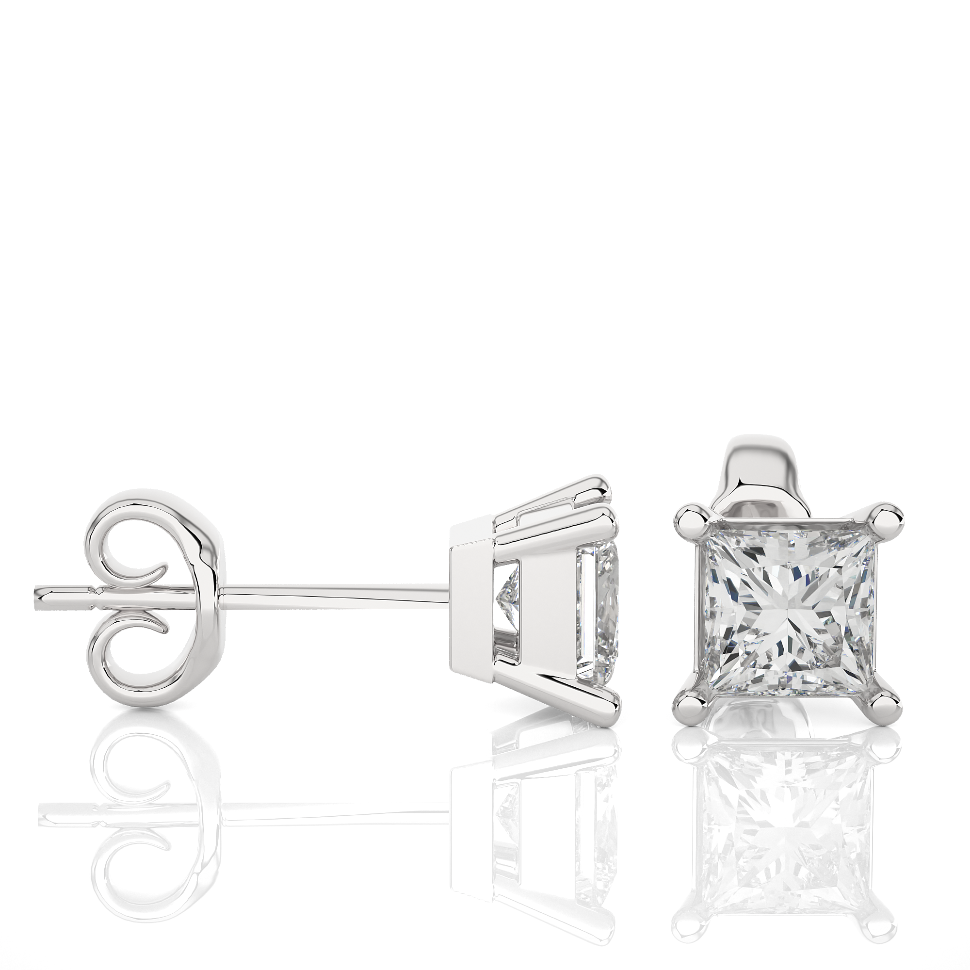 The Princess-Cut Tiffany Studs