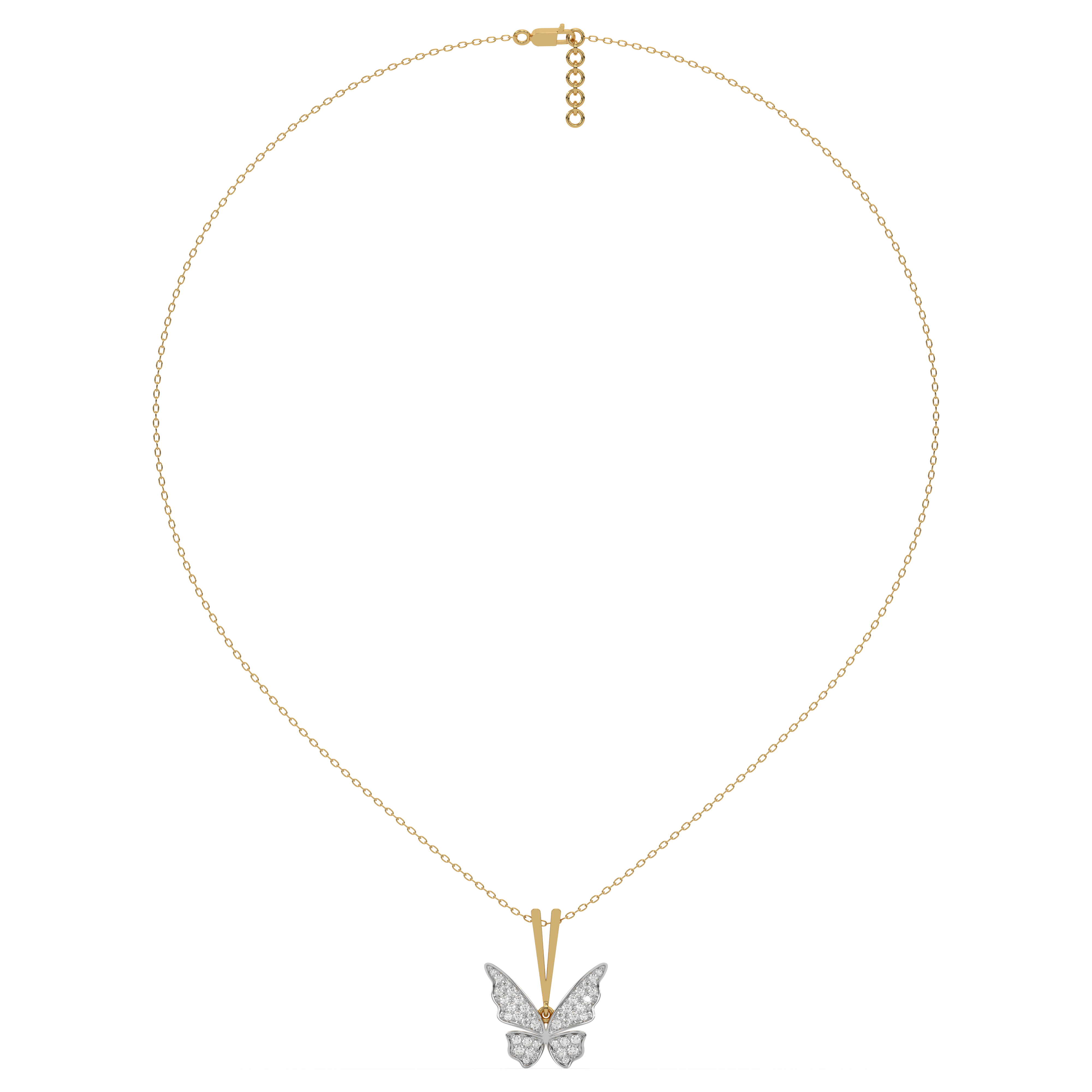 Winged Whimsy Pendant - Lab Grown Diamond Necklace