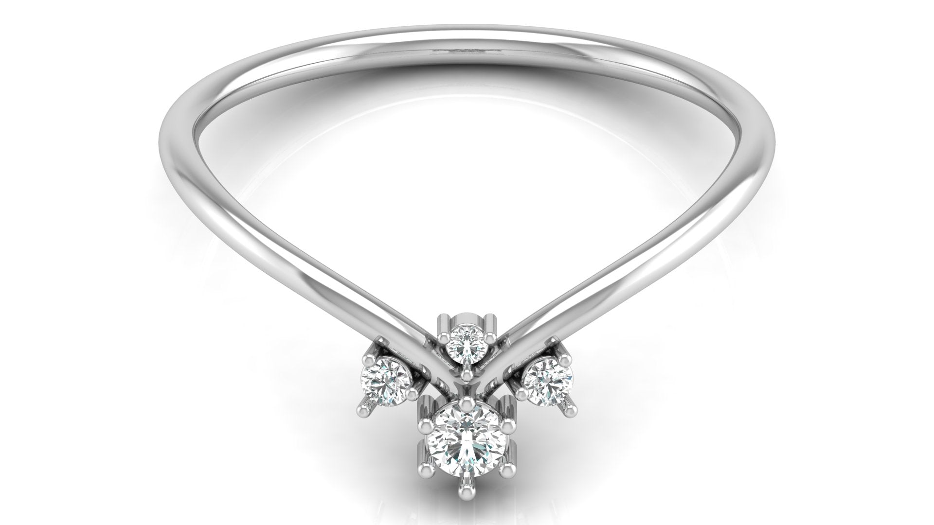 Floral Diamond Engagement Ring