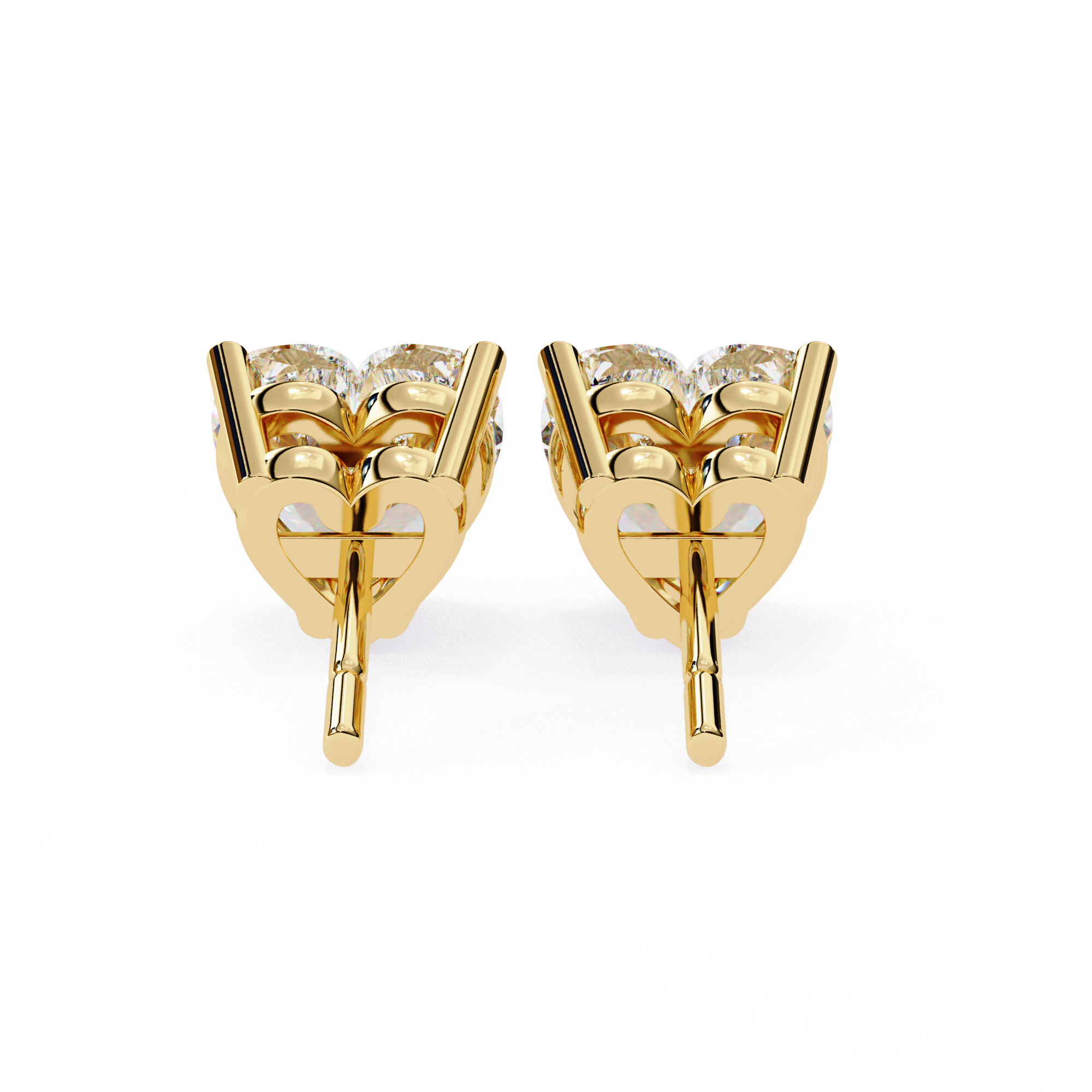 Heart Shape Lab Grown Diamond Stud Earrings