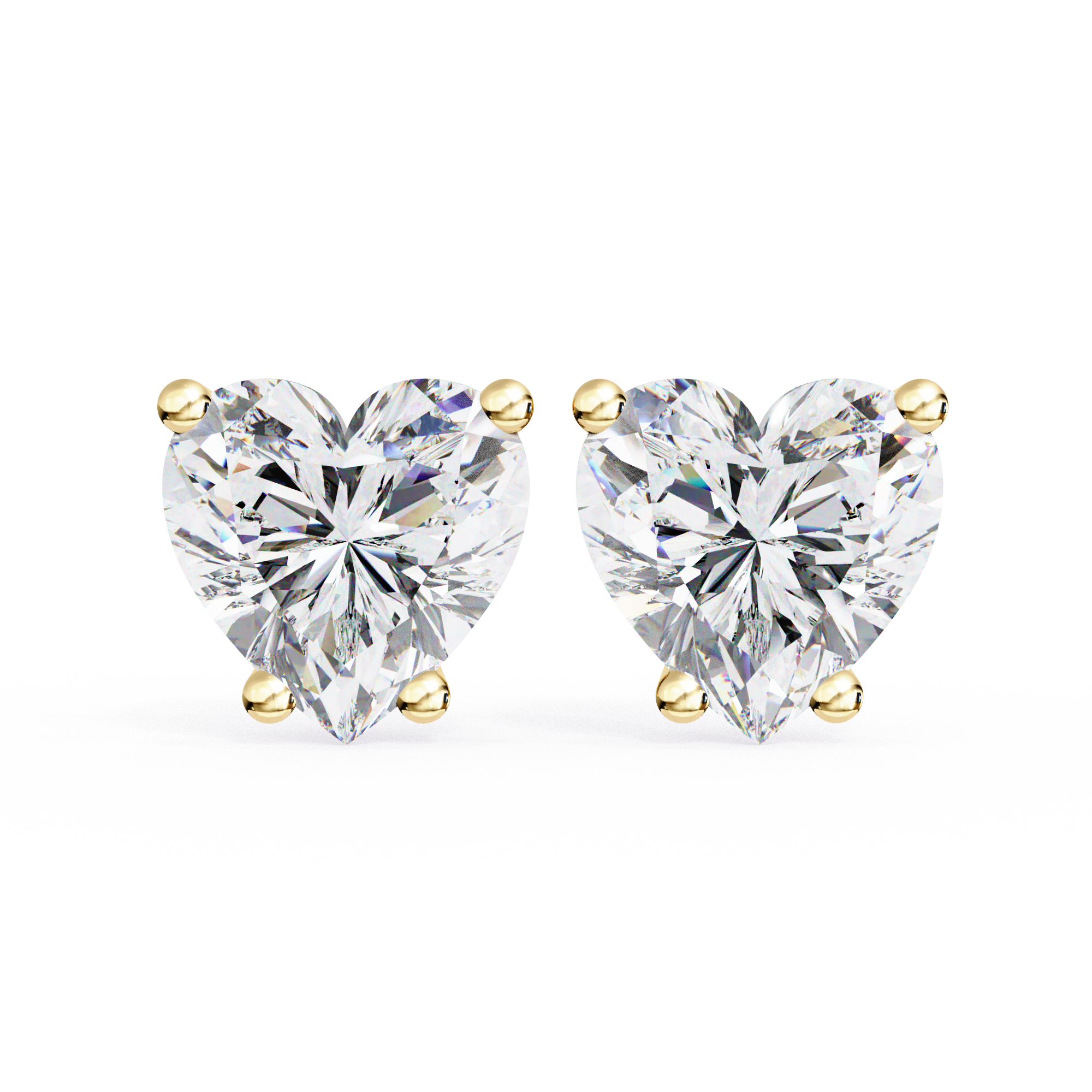 Heart Shape Lab Grown Diamond Stud Earrings