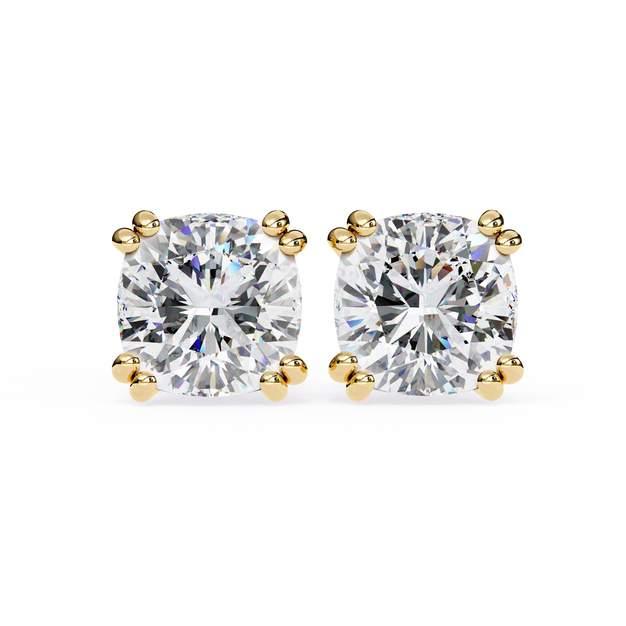 Cushion Lab Grown Diamond Stud Earrings