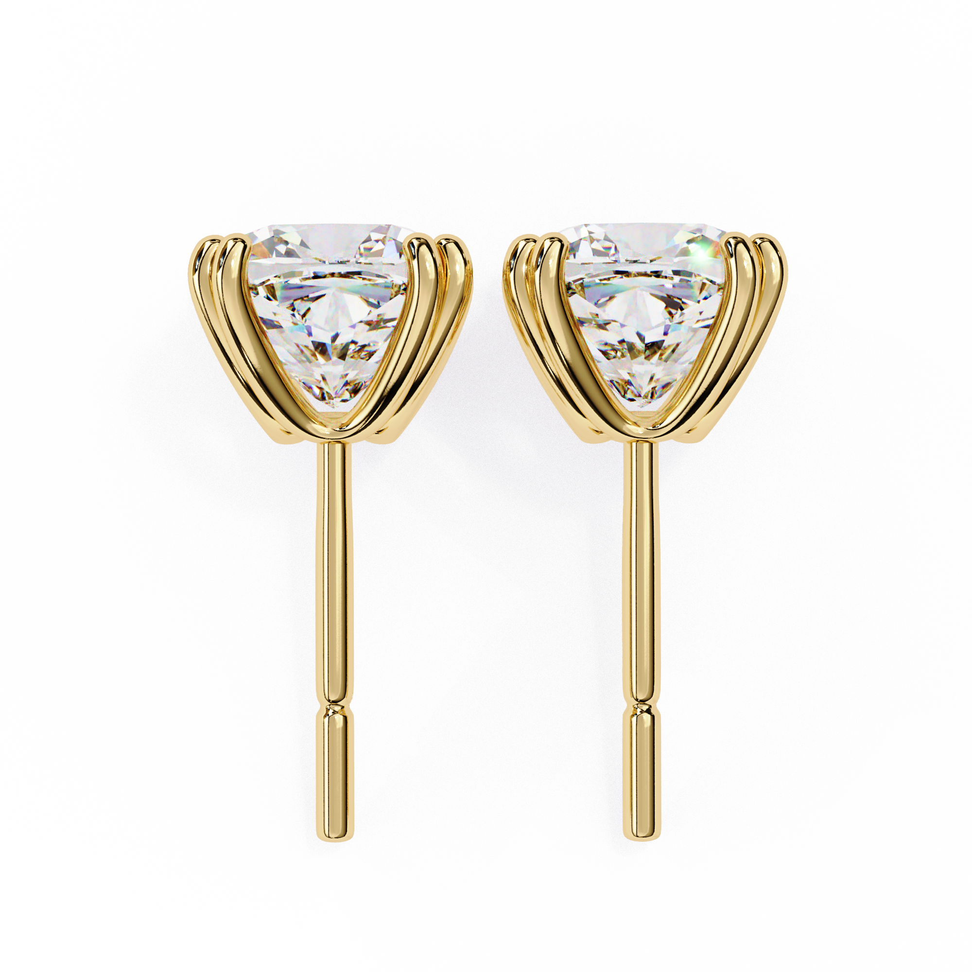 Cushion Lab Grown Diamond Stud Earrings