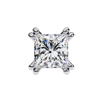 Princess Cut Lab Grown Diamond Stud Earrings