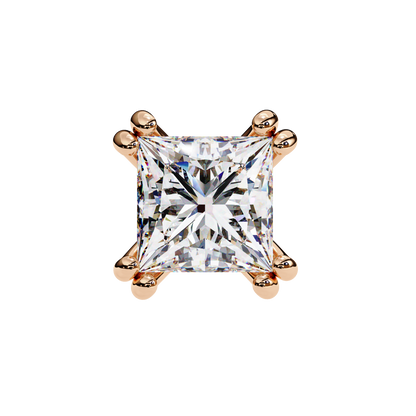 Princess Cut Lab Grown Diamond Stud Earrings