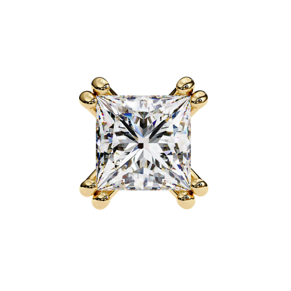 Princess Cut Lab Grown Diamond Stud Earrings