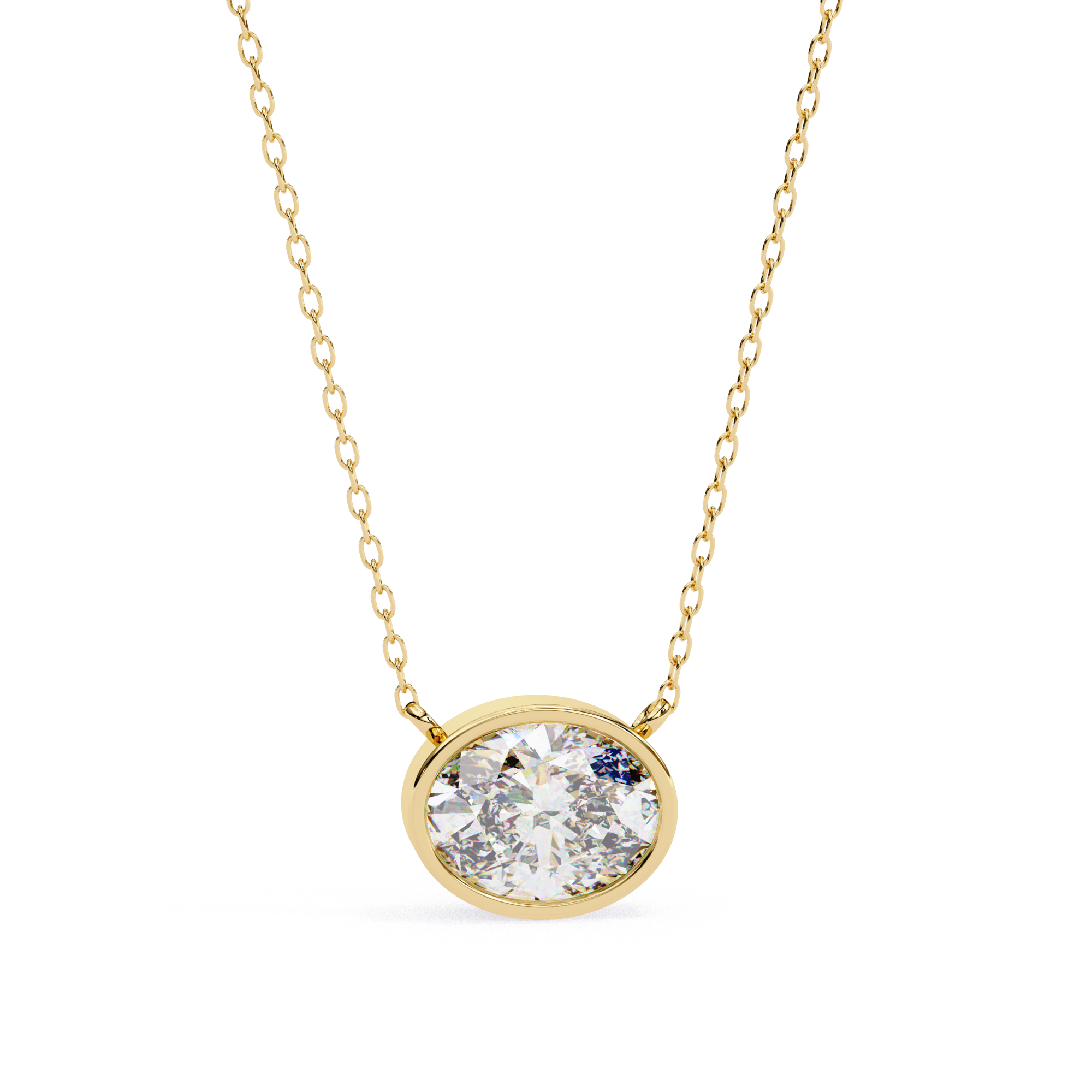 Oval Solitaire Pendant
