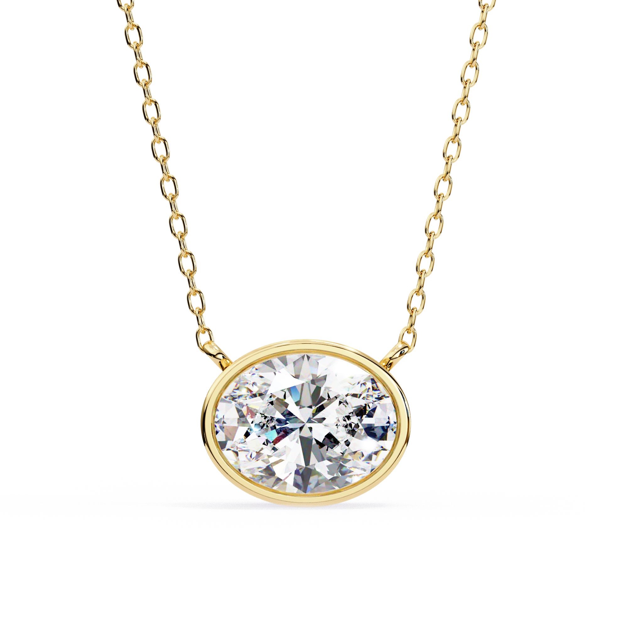 Oval Solitaire Pendant
