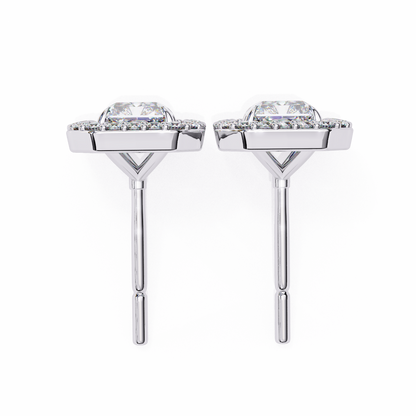 Rectangular Halo Lab Grown Diamond Pendant