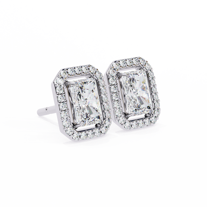 Rectangular Halo Lab Grown Diamond Pendant