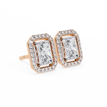 Rectangular Halo Lab Grown Diamond Pendant