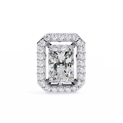 Rectangular Halo Lab Grown Diamond Pendant