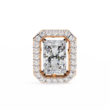 Rectangular Halo Lab Grown Diamond Pendant