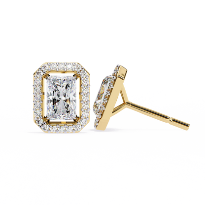 Rectangular Halo Lab Grown Diamond Pendant