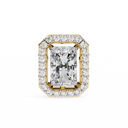Rectangular Halo Lab Grown Diamond Pendant