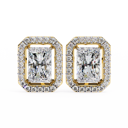 Rectangular Halo Lab Grown Diamond Pendant