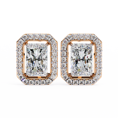 Rectangular Halo Lab Grown Diamond Pendant