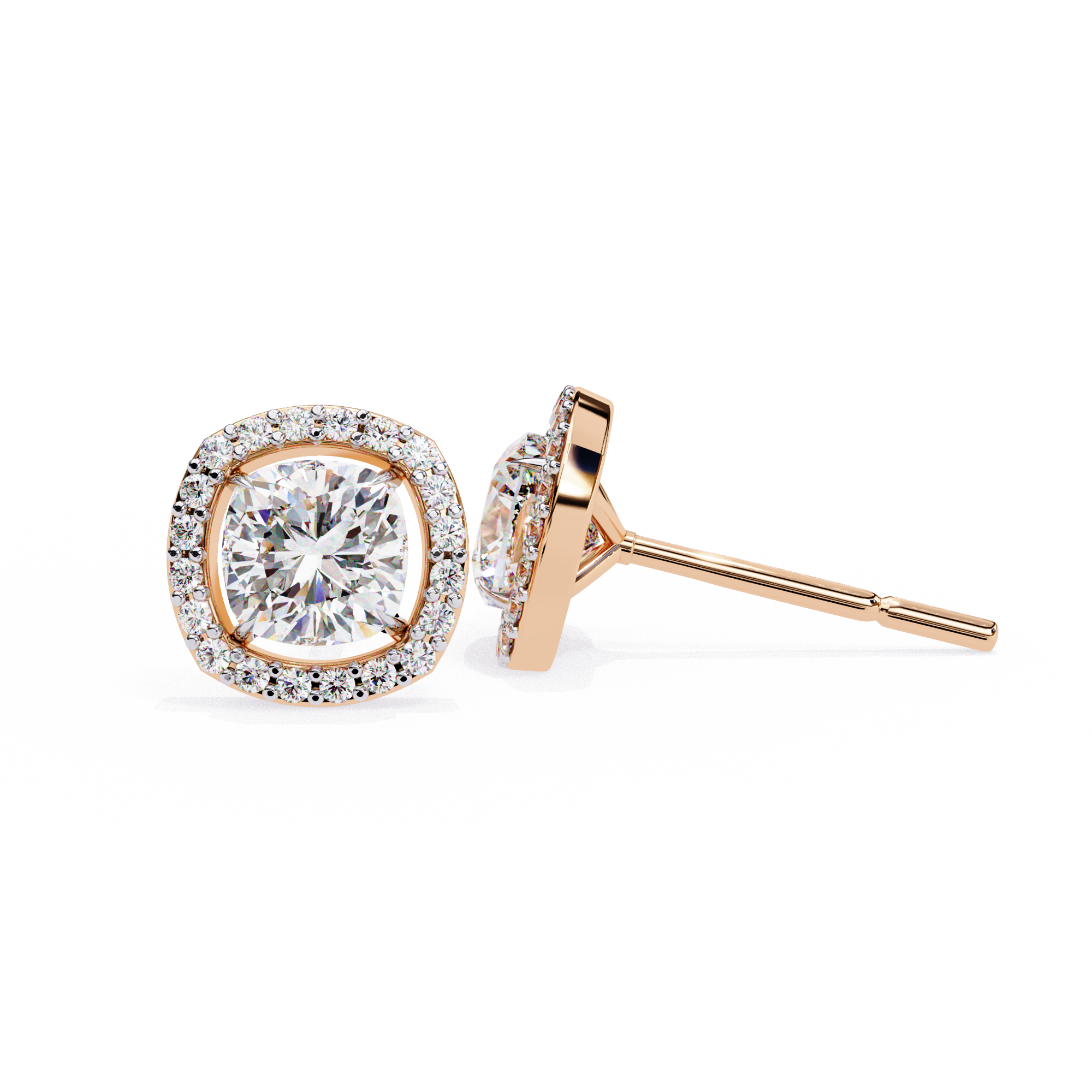 Cushion Halo Lab Grown Diamond Pendant