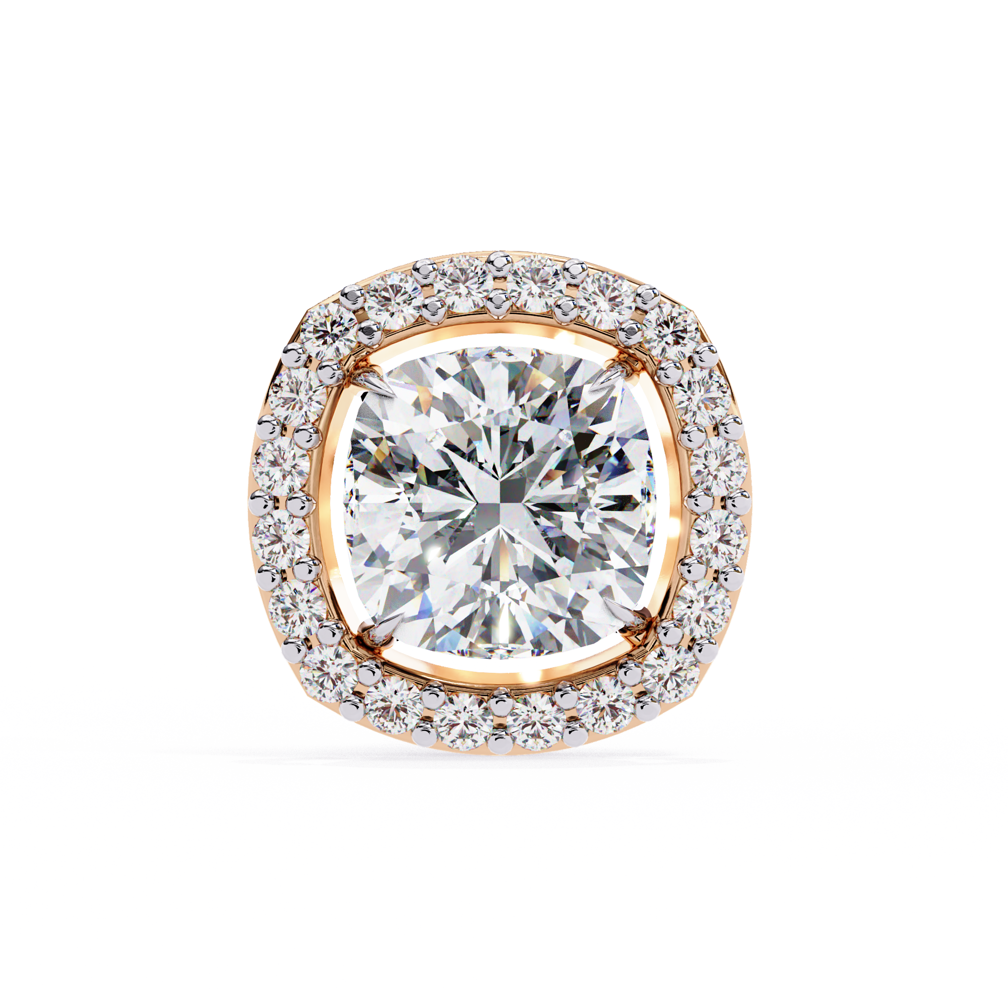 Cushion Halo Lab Grown Diamond Pendant