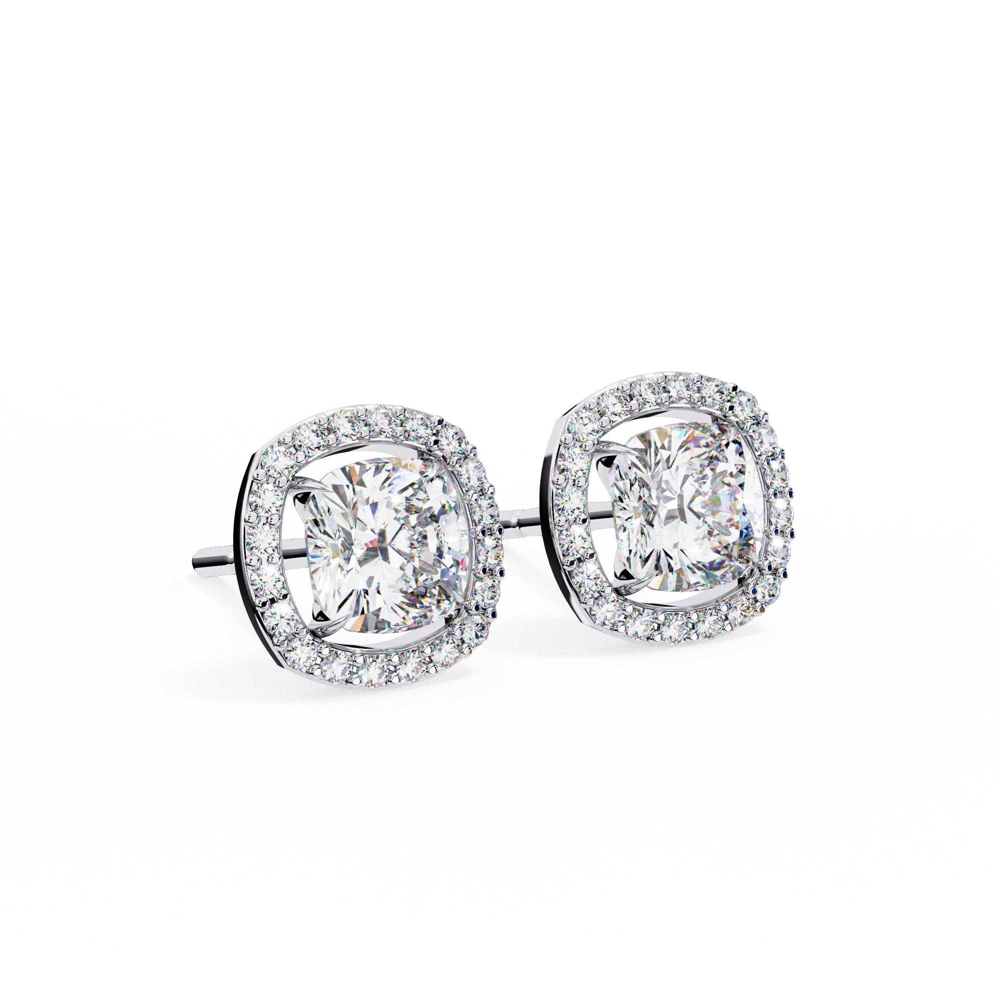 Cushion Halo Lab Grown Diamond Pendant