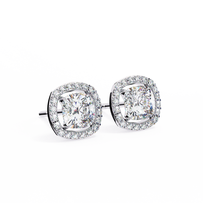 Cushion Halo Lab Grown Diamond Pendant