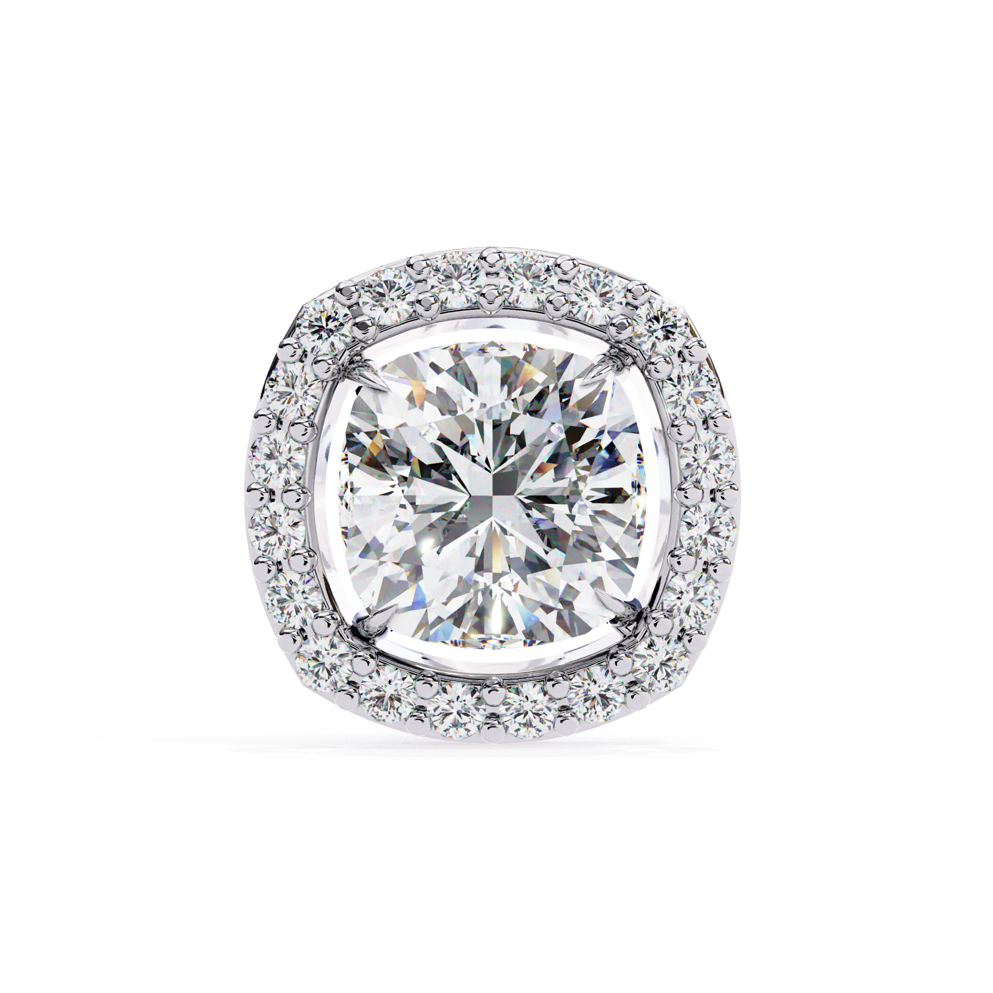 Cushion Halo Lab Grown Diamond Pendant