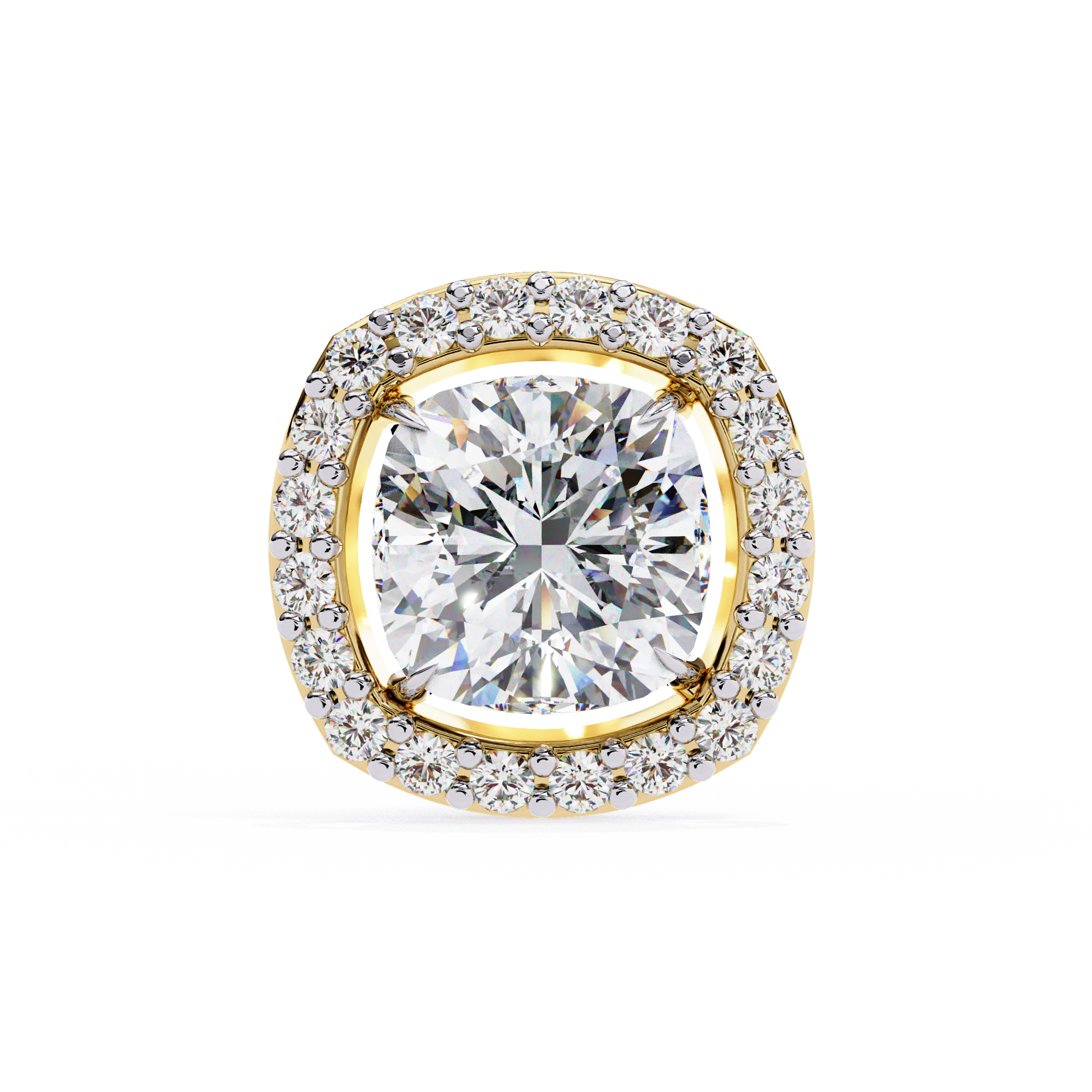 Cushion Halo Lab Grown Diamond Pendant