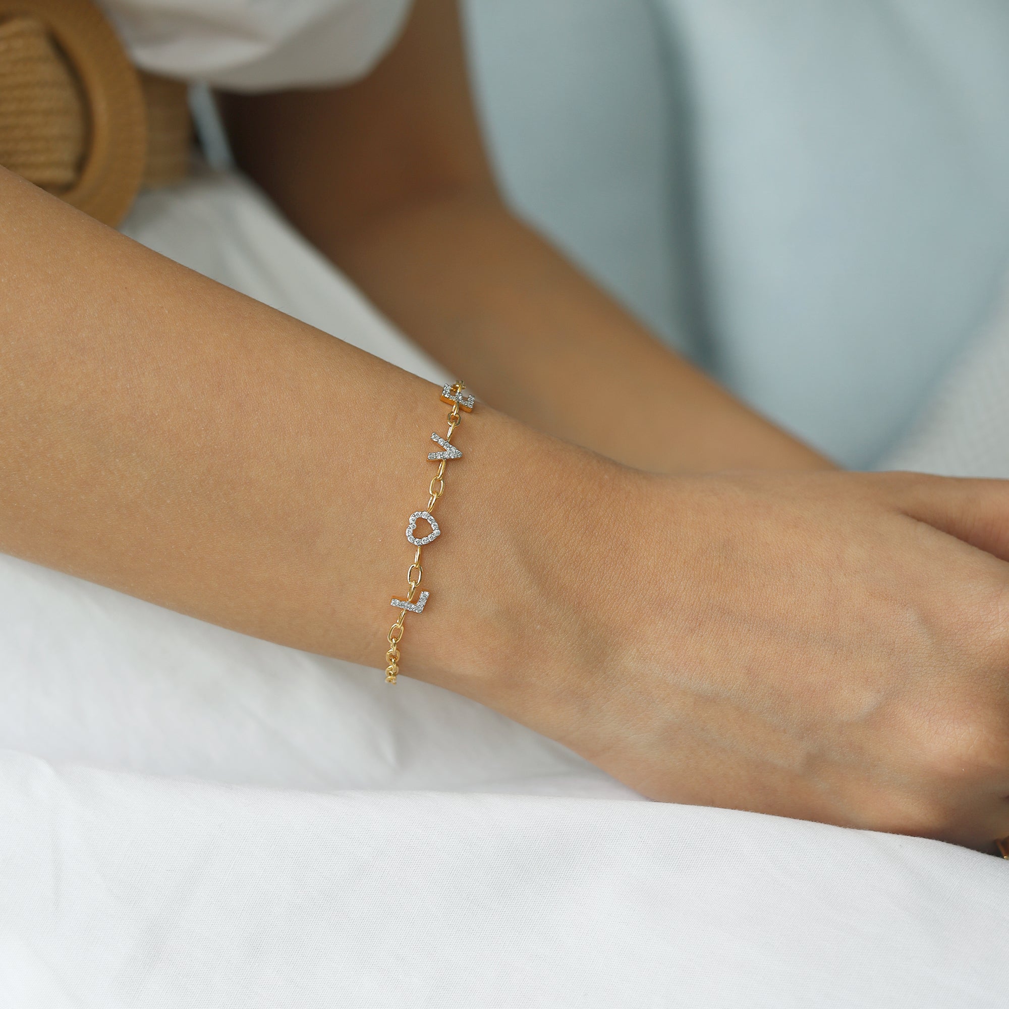 Love Letters Bracelet Lab Grown Diamond Bracelate