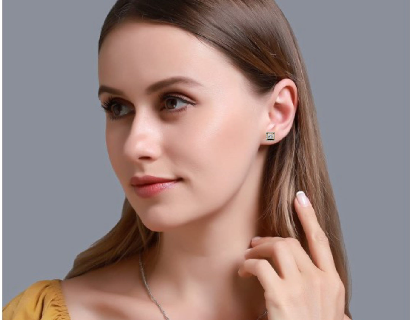 Princess Cut Halo Lab Grown Diamond Pendant