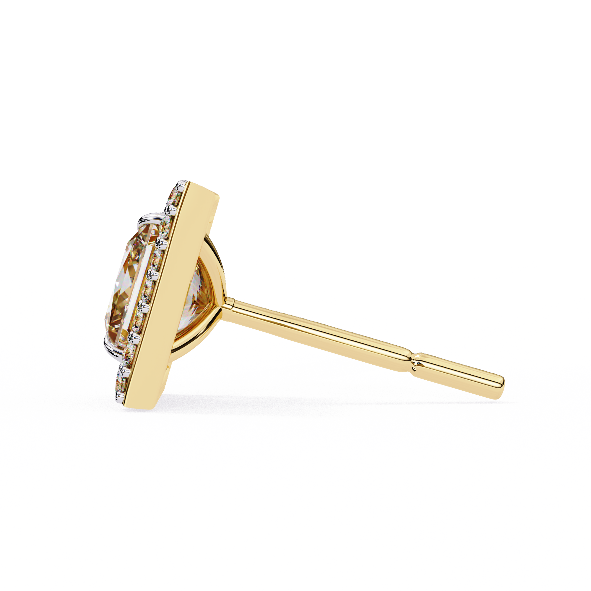 Princess Cut Halo Lab Grown Diamond Pendant